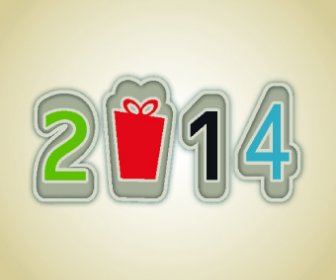 2014 Neujahr Design Elemente Vektoren