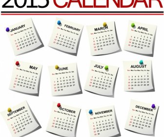 2015 Kalender Terhadap Latar Belakang Putih
