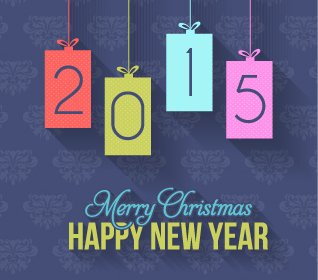 2015 Christmas And New Year Hanging Ornament Background