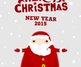 2015 Weihnachten Und Neujahr Santa Hintergrund