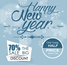 2015 Christmas Discount Big Sale Poster Vectors