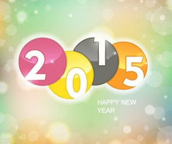 2015 Colored Halation New Year Background