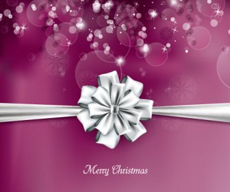 2015 Merry Christmas Bow Greeting Cards Vector