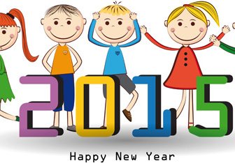 2015 New Year And Child Design Vector