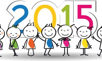 2015 New Year And Child Design Vector