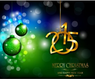 2015 New Year And Happy Christmas Background