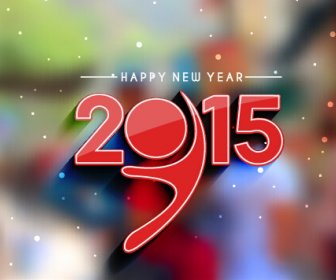 2015 Yeni Yıl Arka Planlar Vektör Set Bulanıklaştırır