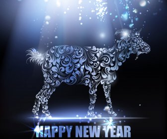 2015 New Year For Goat Creative Background Vector