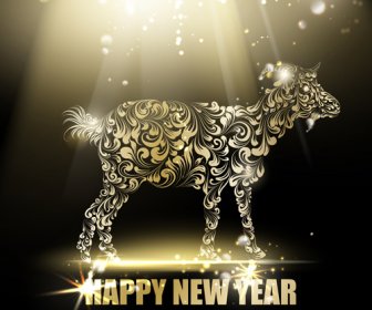 2015 New Year For Goat Creative Background Vector