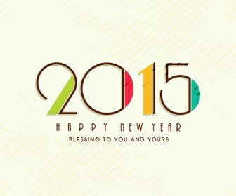 2015 New Year Theme Vector