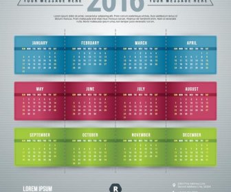 2016 Kalender Jahitan Bulan Jeans Gaya Tempat Untuk Teks