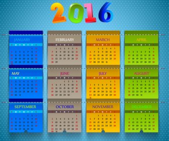 2016 Kalender Template