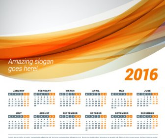 Empresa De 2016 Calendario Vector Diseño Creativo