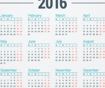 2016 Company Calendar Creative Design Vector