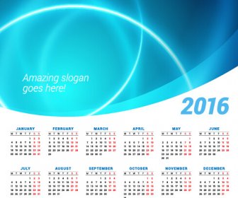 Empresa De 2016 Calendario Vector Diseño Creativo