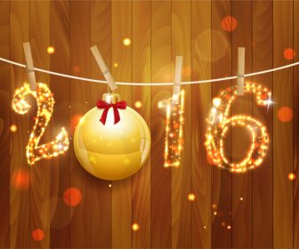 2016 Золотой свет рождественские украшения