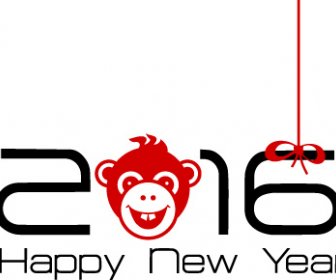 2016 Jahr Des Affen-Vektors