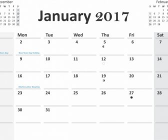 2017 Kalender Dengan Bulan Sebelumnya Dan Berikutnya Dalam Format Cdr Pdf