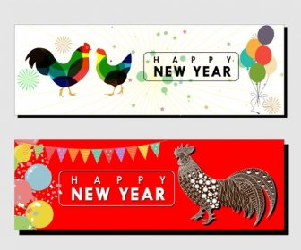 2017 New Year Banner Sets Hens Cocks Style