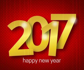 2017 Новый год баннер с игристое желтые номера