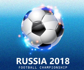 2018 world cup poster with ball illustration