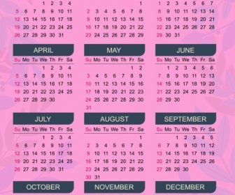 2020年日曆範本簡單紫羅蘭模糊葉