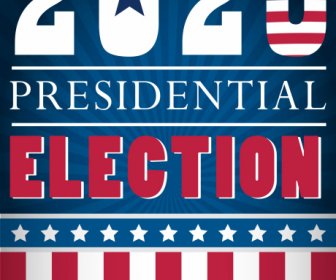 2020 Präsidentschaftswahl Banner Moderne Bunte Dekor