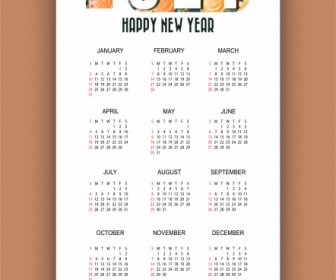 2021 Calendar Template Bright Colorful Flowers Decor