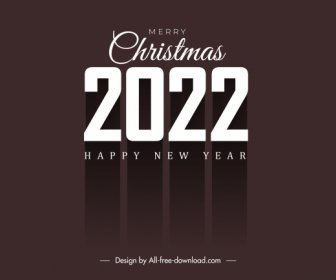 2022 Kalender Abdeckung Vorlage Elegante Dunkle Schatten Dekor