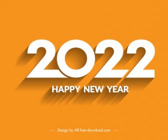 2022 Calendar Cover Template Elegant Flat Number Decor