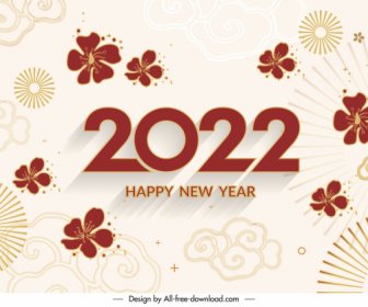 Modelo De Capa Do Calendário 2022 Elegante Decoração Oriental