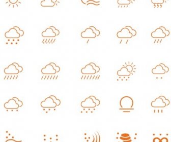 25 Kind Weather Outline Icons