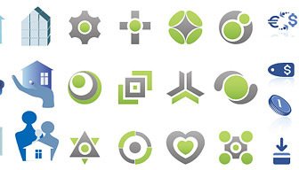 3 Sets Of Simple Graphical Icons Vector