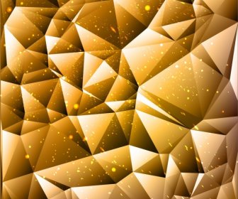 3d Abstract Background Yellow Low Poly Decor