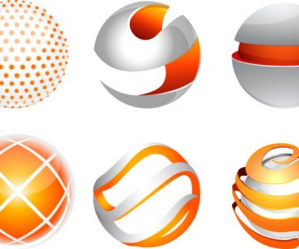 3d Abstract Globe Orb Collection