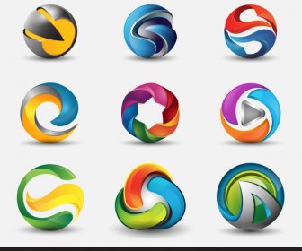 3D Abstrakte Logo-designs