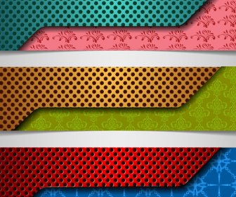 3D Klassischen Muster Banner Design-Vorlagen-Sammlung