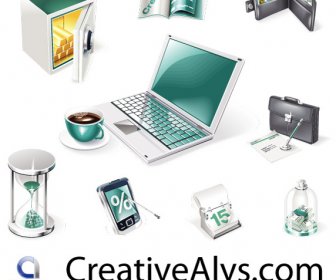 3d Financial And Business Web Icons