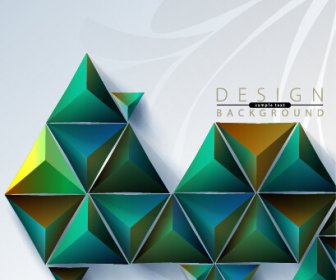 Geometria 3D Brilhante Fundo Gráfico Vetorial