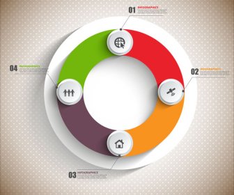 3d Infographic Vector Illustration With Cycle Round