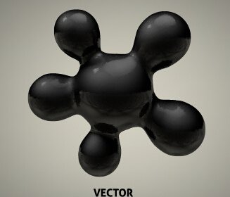 3d Molecole Sfere Illustrazione Vettore Sfondo