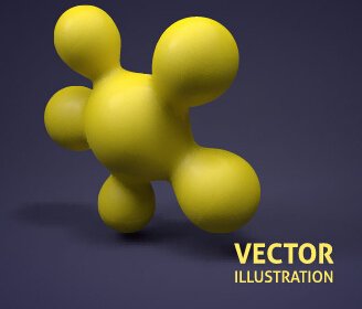 3d Molecole Sfere Illustrazione Vettore Sfondo
