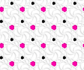 3d Ornament With Black And Pink Dots