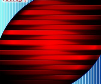 3d Red Striped Illustration On Blue Background
