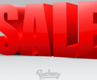 3d Sale Sign On Gray Background