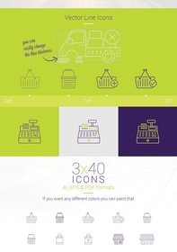 40 E-commerce Gratis Vektor Ikon