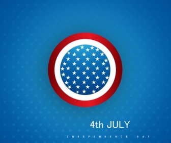 4 กรกฎาคมวันประกาศอิสรภาพอเมริกันวงกลมออกแบบเวกเตอร์