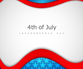 4. Juli American Independence Day Flagge Kreative Draht-Feier-Wave-Design