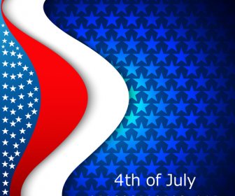 4 De Julio Dia De La Independencia Americana Bandera Creativa Celebración De Diseño De Onda De Alambre