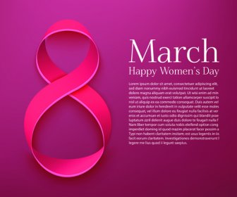 8 March Womens Day Background Set Vector